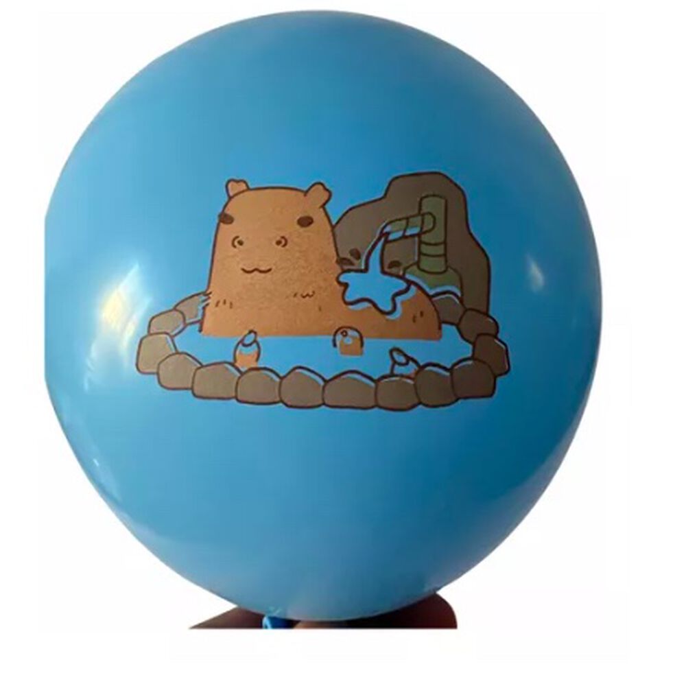 Pack 12 Globos Cumpleaños Diseño Capibara image number 1.0