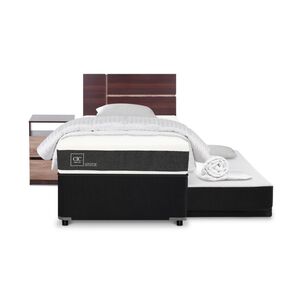Div&aacute;n Cic New Ortopedic / 1.5 Plaza / 1 Plaza + Set De Maderas + Almohadas + Plum&oacute;n