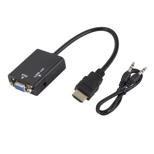 Adaptador Cable De Conversi&oacute;n Hdmi A Vga + Audio Hd