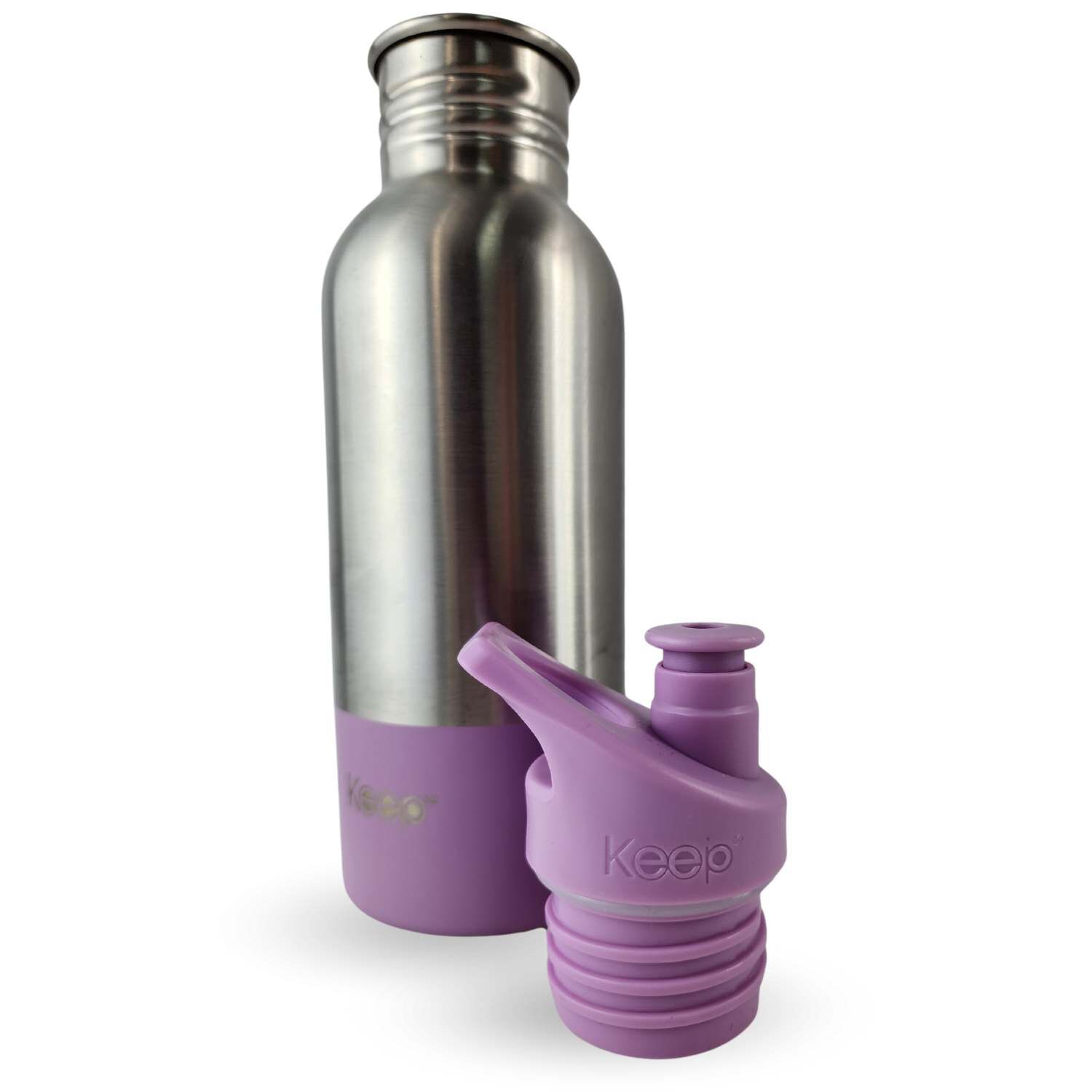 Botella Metalica Keep 600ml Bebidas Deporte Lila image number 6.0