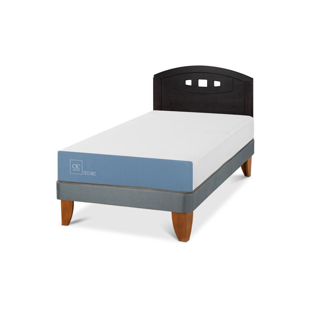 Cama Europea Cic Excellence / 1.5 Plazas / Base Normal + Respaldo image number 3.0