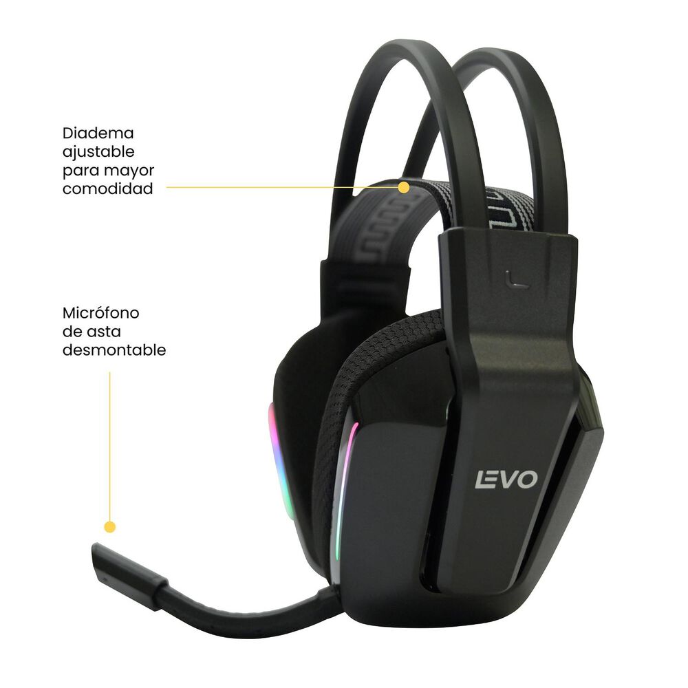 Aud&iacute;fono Gamer Inal&aacute;mbrico Zenit Elite Bluetooth Rgb Levo image number 6.0