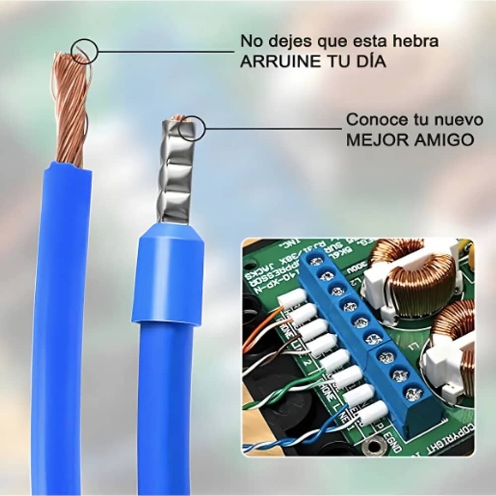 Alicate Aprieta Terminal Crimping Ferrule + 1200 Pcs image number 4.0