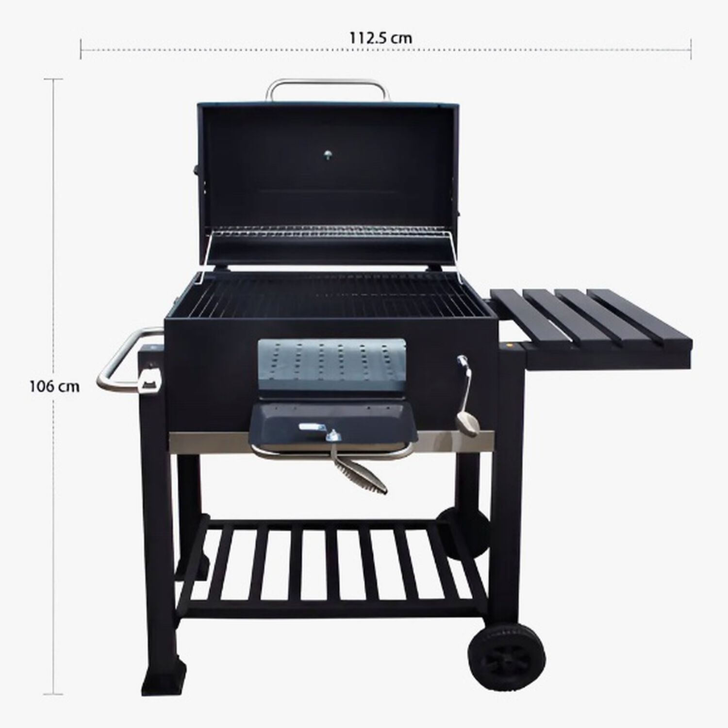 Asador De Carbon 24 Heavy Portatil Negro image number 4.0