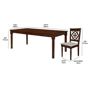 Juego De Comedor Casaideal Berna / 8 Sillas