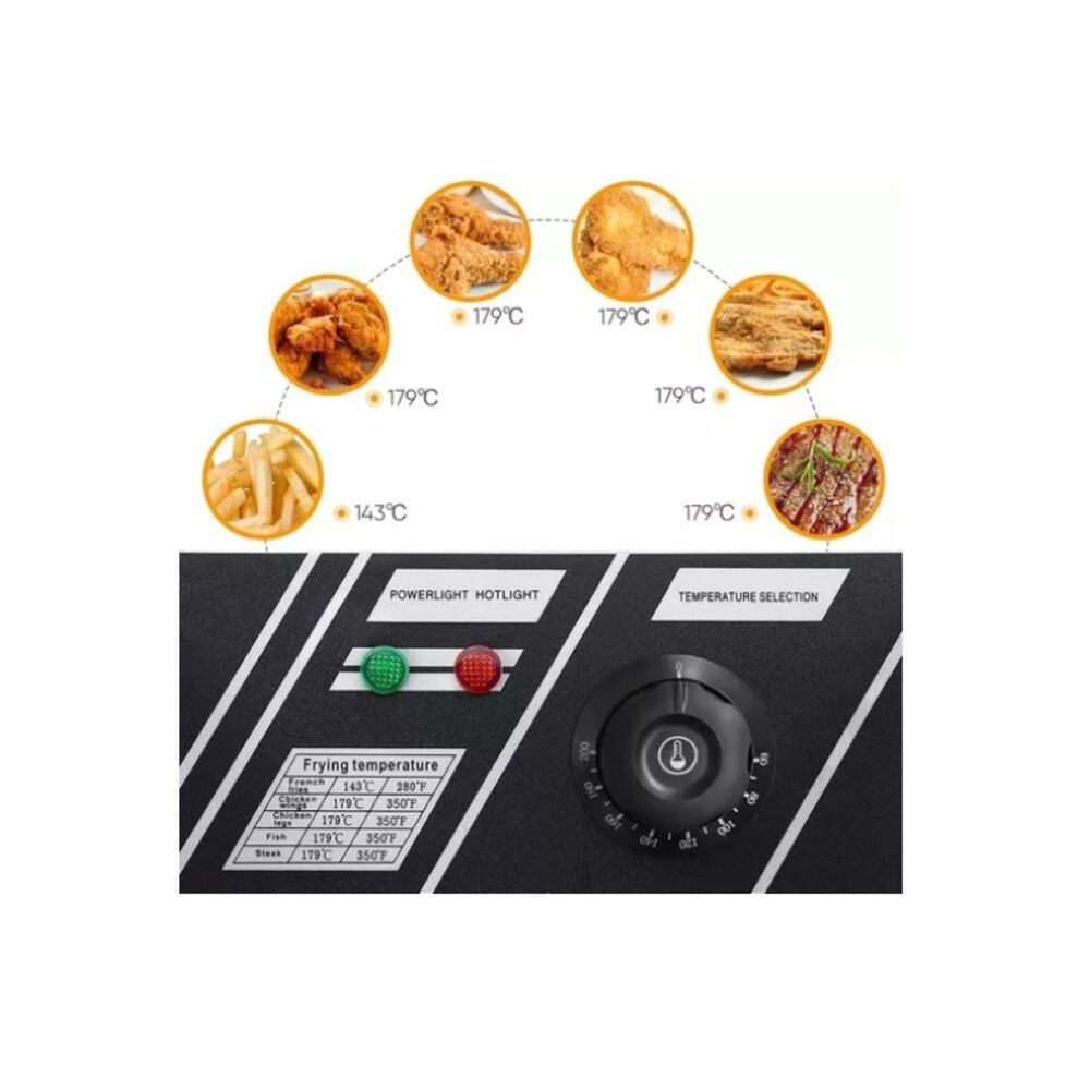 Freidora Eléctrica De Acero Con Tapa - 1 Canasto 6 Litros image number 5.0