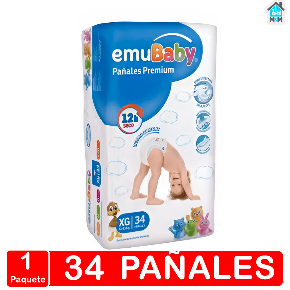 Pañales Emubaby Premium - Talla Xg - 34 Uds. image number 0.0