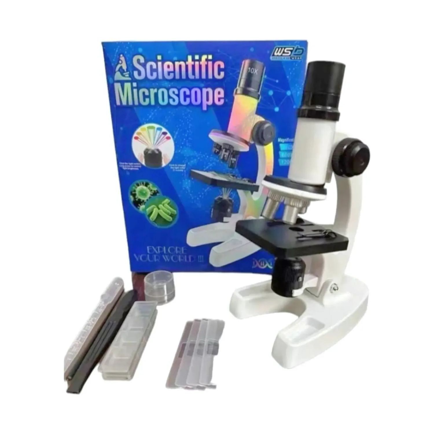 Kit De Ciencia Para Ni&ntilde;os Microscopio Juguete Educativo image number 2.0
