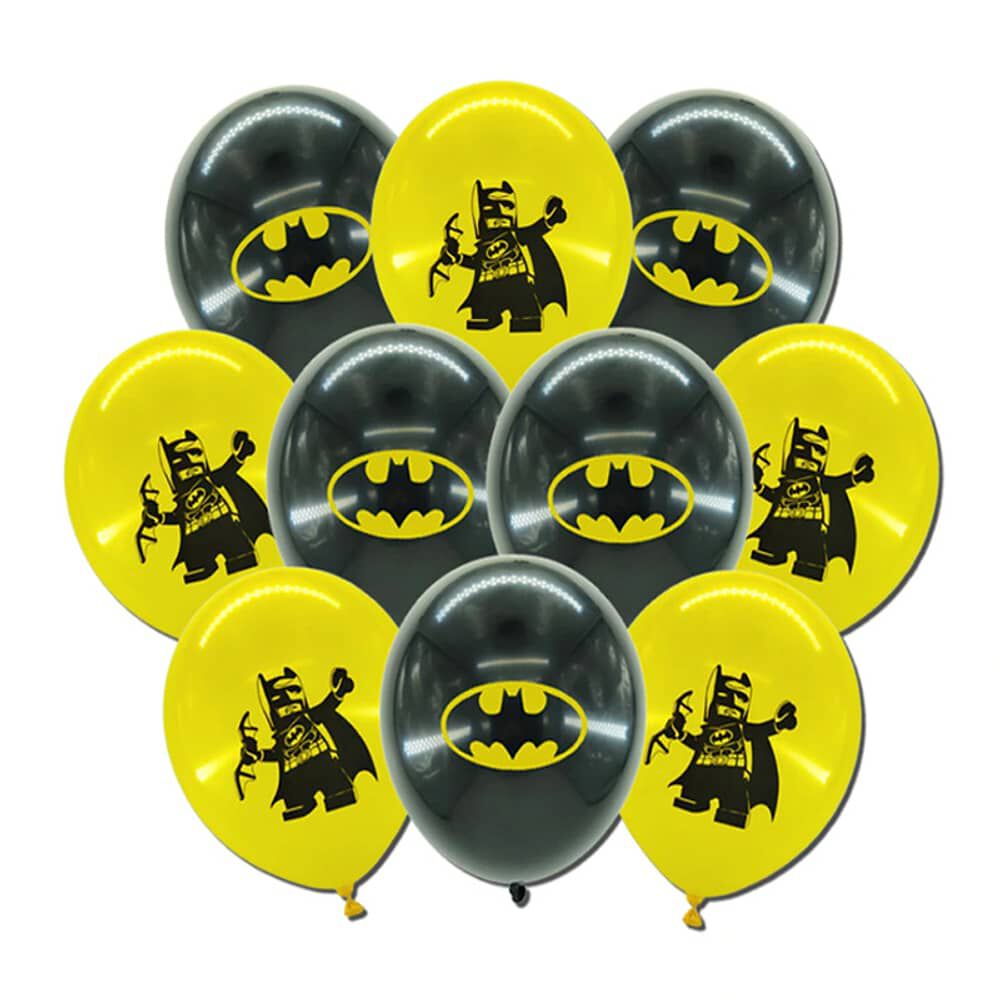 Set De 10 Globos Latex Dise&ntilde;os Infantiles Batman image number 0.0