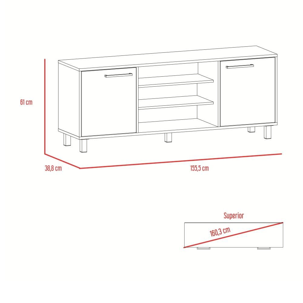Combo Rack Tv 55" + Bar Alto + Bife + Mesa Centro Tuhome Kaia image number 5.0