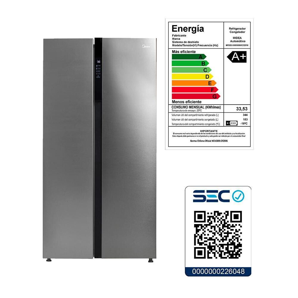 Refrigerador Side By Side Midea MRSBS-5300G / No Frost / 527 Litros / A+ image number 13.0