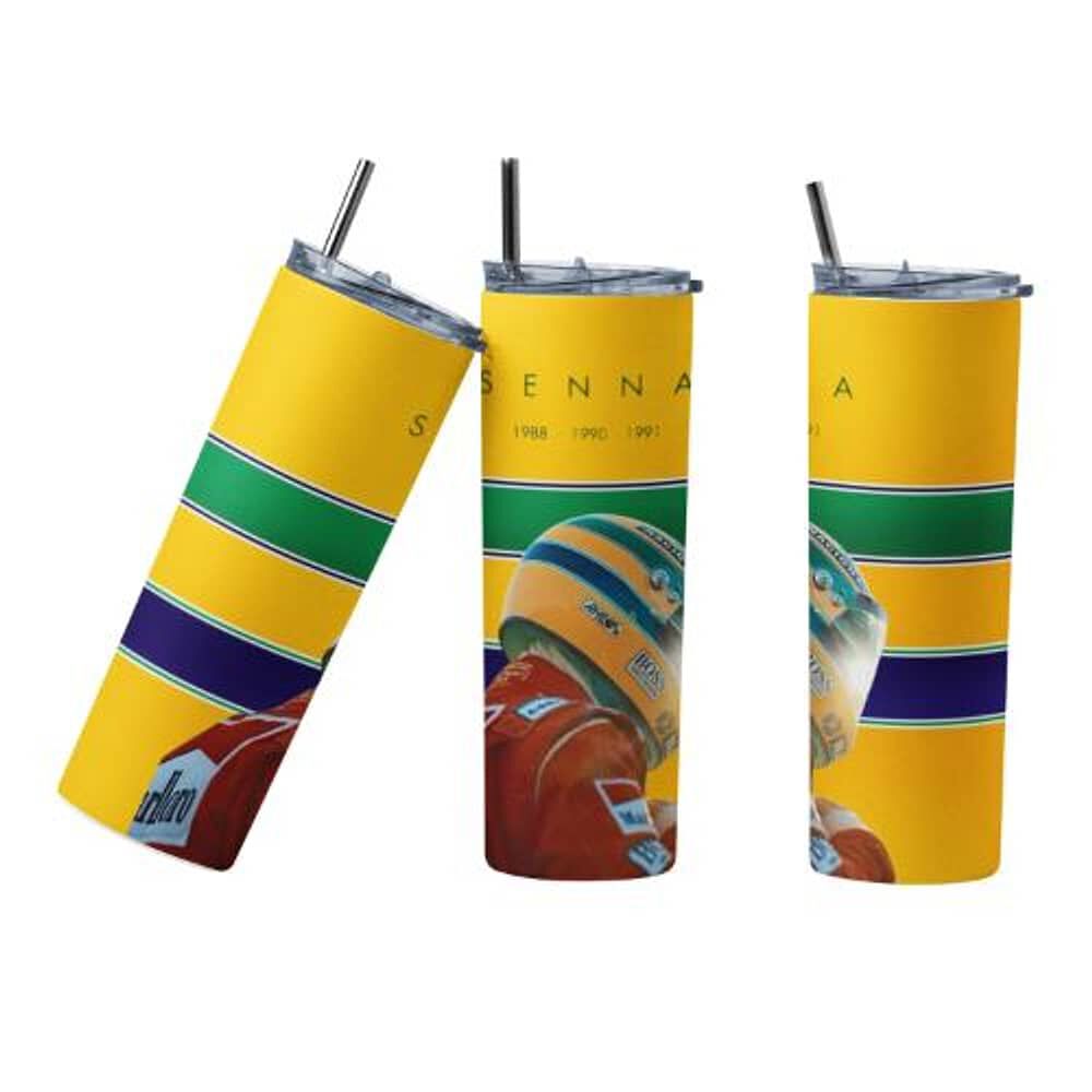 Termo Botella Termica F1 Senna Ayrton Casco Brasil image number 0.0