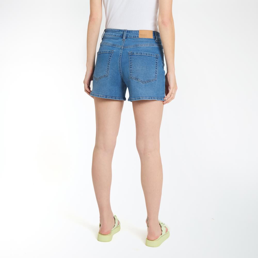 Short Denim Tiro Medio Super Skinny Mujer Freedom image number 3.0