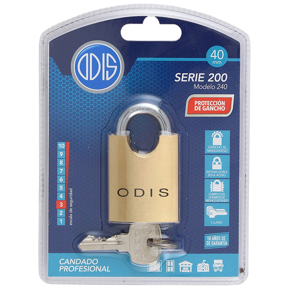 Candado Odis 240 Con Hombros 40mm image number 8.0