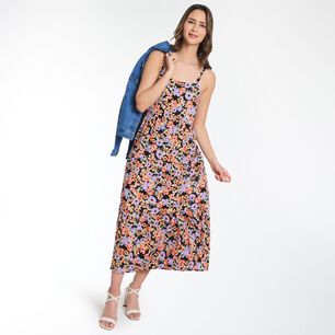 Vestido B&aacute;sico Largo Sin Mangas Cuello V Mujer Kimera