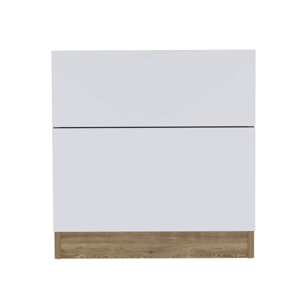 Velador 1 Cajon 1 Puerta Fm-023c - Café Claro / Blanco image number 3.0