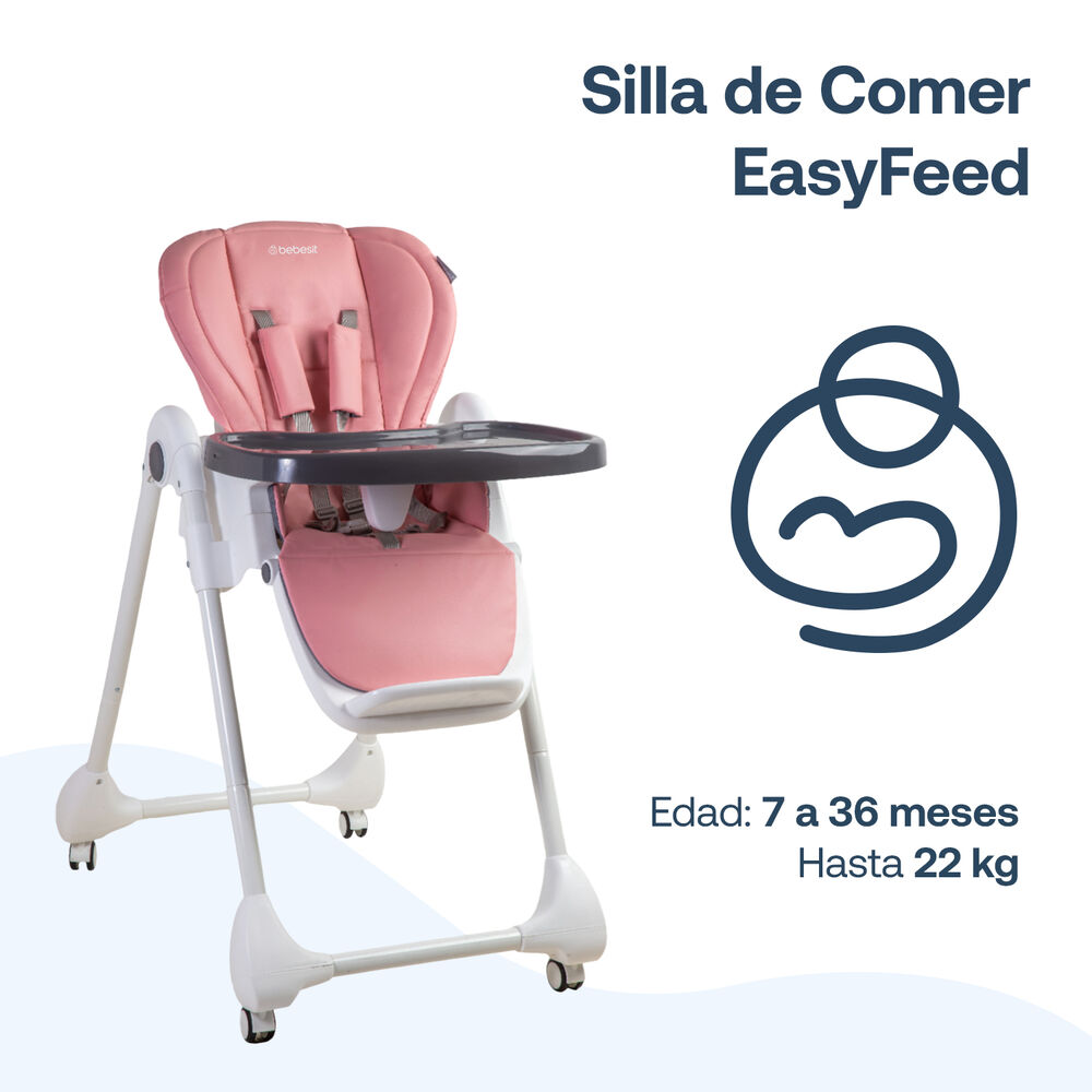 Silla De Comer Easyfeed Rosado Bebesit image number 1.0