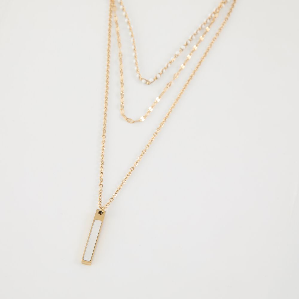 Collar Doble 19v69 Italia Dorado Mujer Stne480 image number 0.0