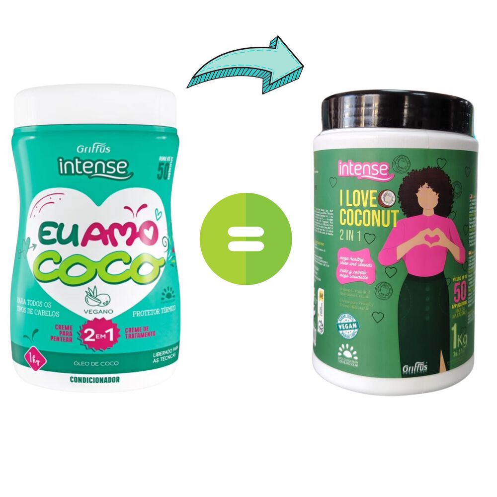 Mascara I Love Coconut 1000gr Griffus image number 1.0