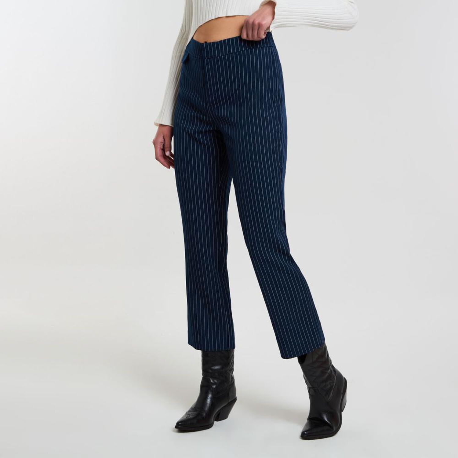 Pantal&oacute;n De Vestir Moda Tiro Medio Recto Mujer Rolly Go image number 2.0