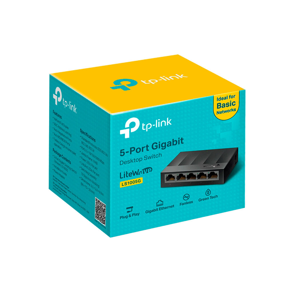 Switch Tp-link Litewave Ls1005g 5-port Rj45 10/100/1000mbps image number 3.0