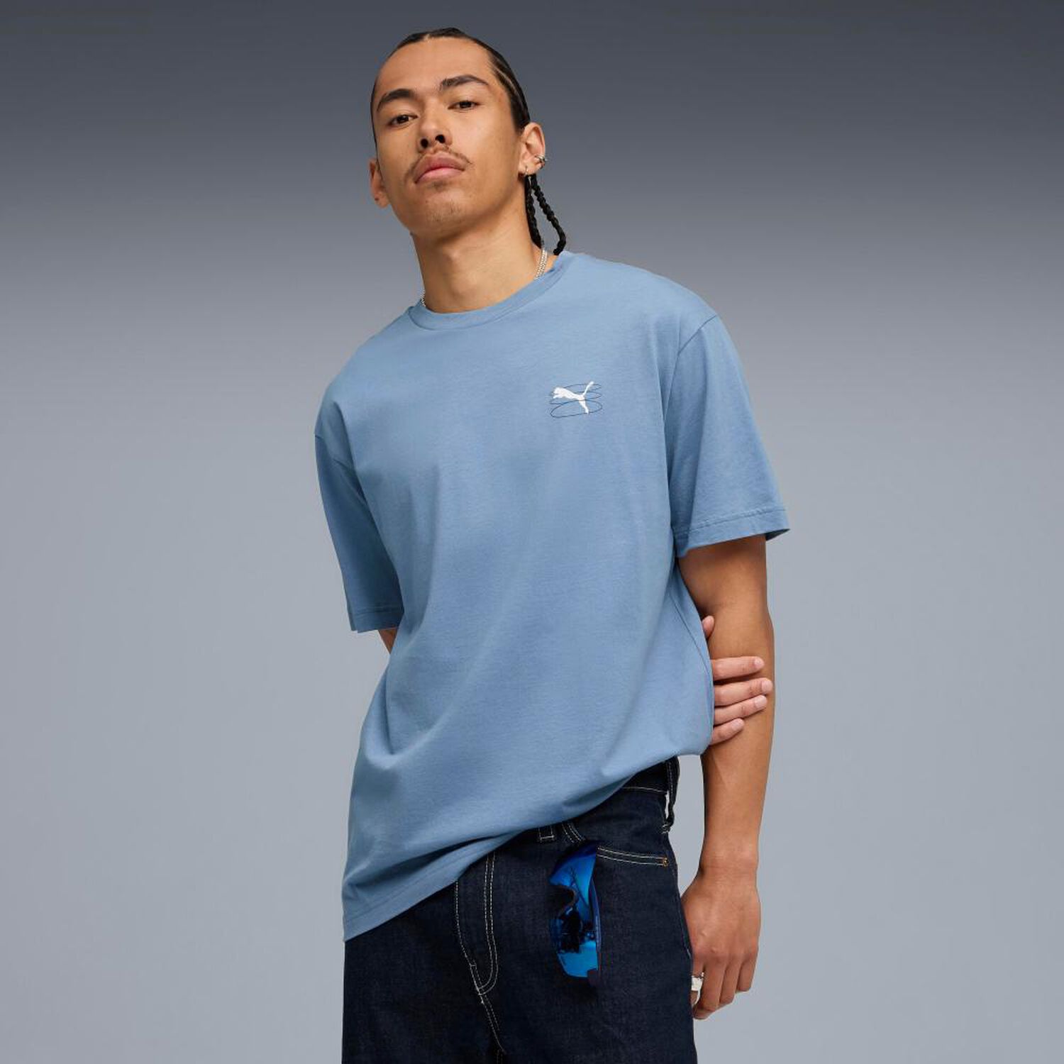 Polera Deportiva Hombre Puma Graphic Grid Tee image number 2.0