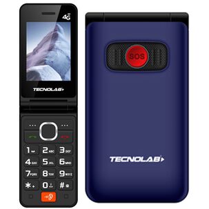 Tecnolab Teléfono Senior 4G Doble Pantalla, Cámara Y Sos