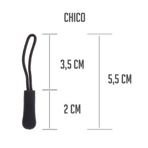 Tirador Para Cierre Con Cordón X 100 Unidades - 5.5cm