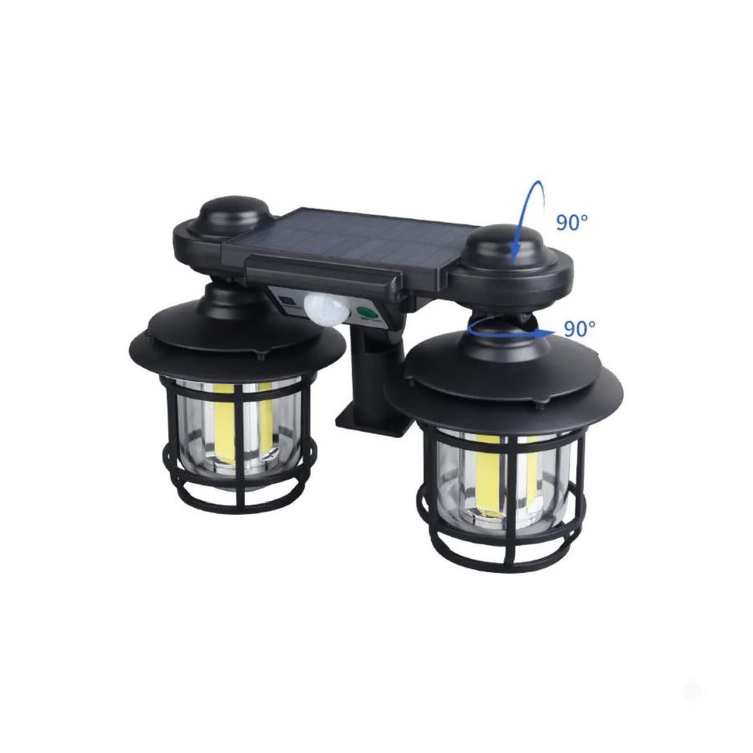 Foco Solar Exterior Doble Sensor Movimiento Estaca Pared image number 4.0