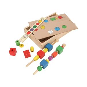 Juguete De Madera Secuencias De Cuentas Montessori Infantil