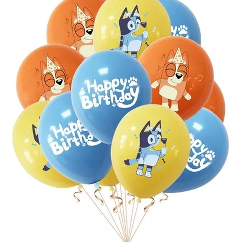 Pack Cumpleaños Bluey Globos Toppers Cinta, Cotillon Y Mas image number 3.0