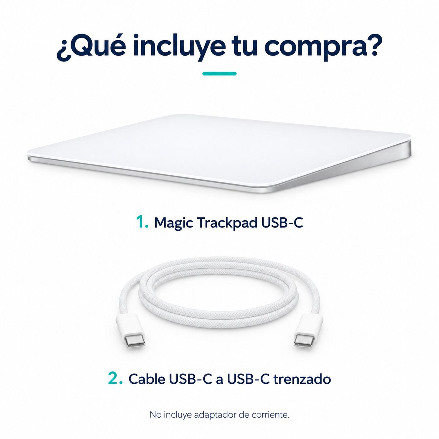 Trackpad Apple Magic Trackpad Usb-c Blanco Mxk93am/a image number 9.0