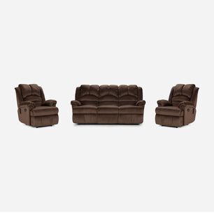 Juego Living Rosen Jarrie Tela Chex / 3-1-1 Cuerpos