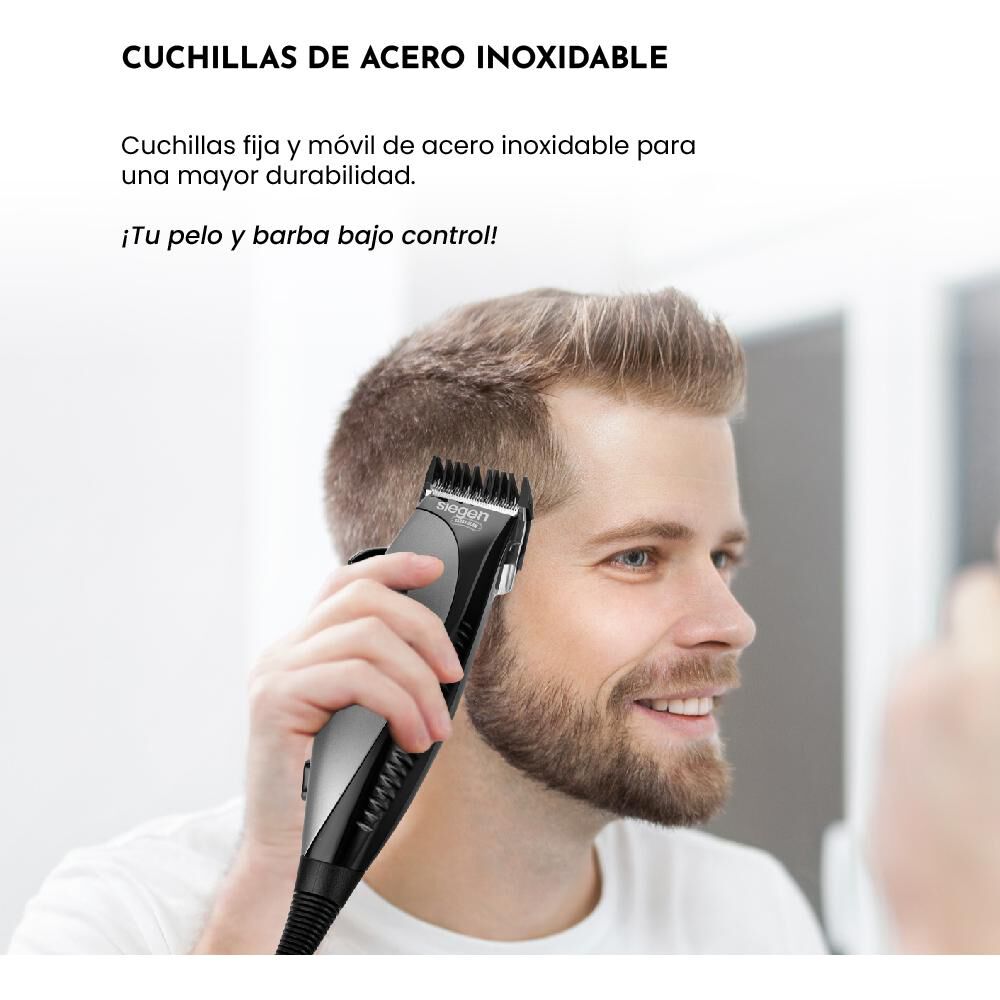 Corta Pelo Siegen Clipper SG-8200C01 Accesorios + 7 peines image number 3.0