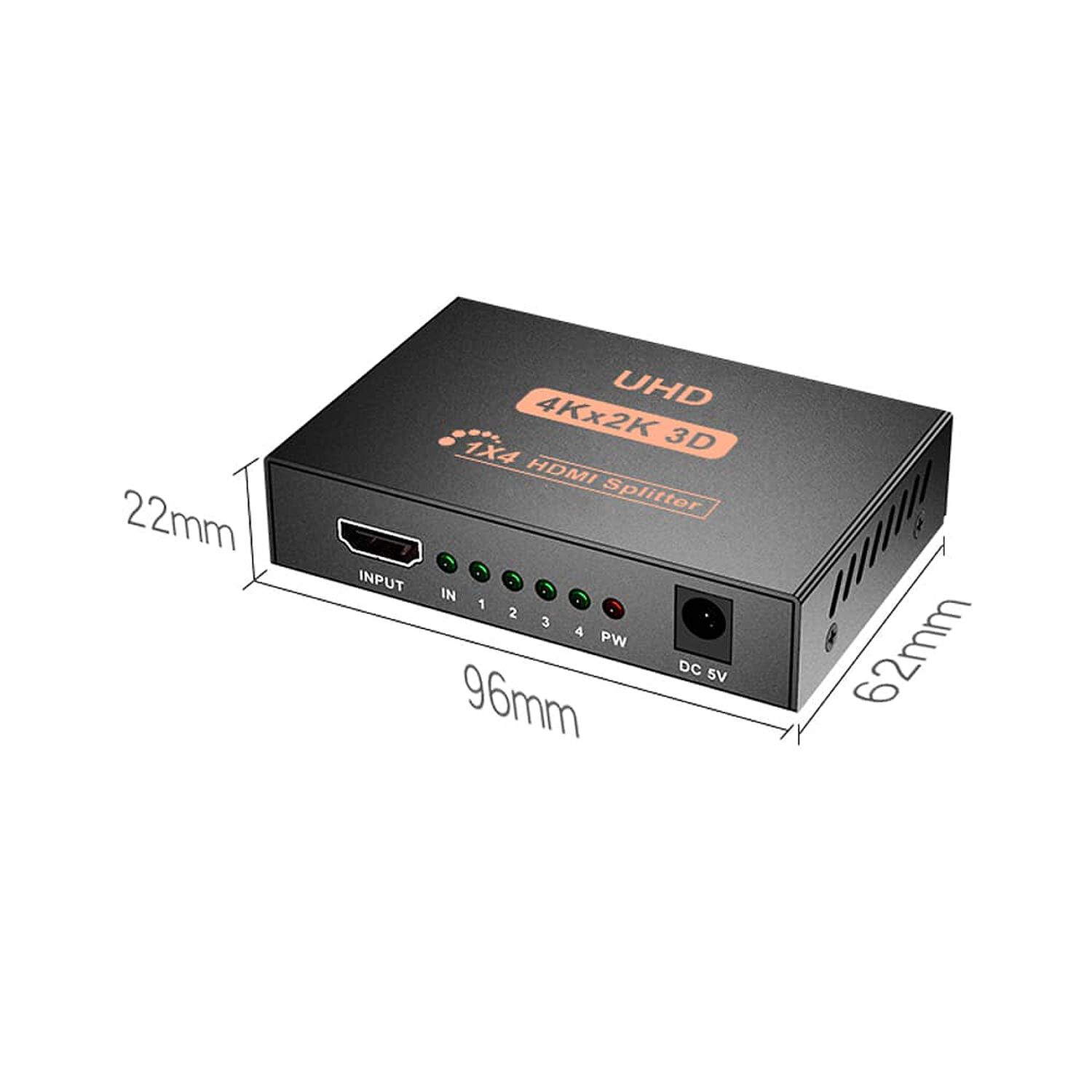 Spliter Hdmi 4k 3d High Speed Pro De 4 Salidas Sin Lag Hd04 image number 7.0