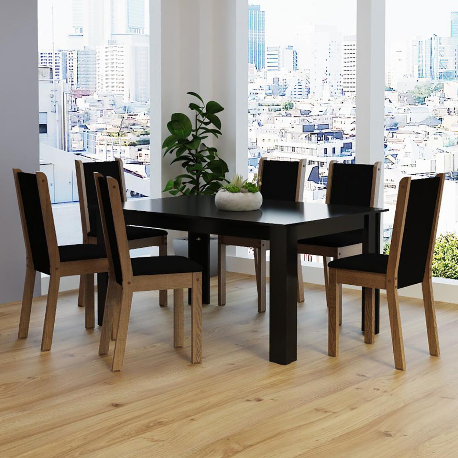 Juego De Comedor Vekkahome Lola / 6 Sillas image number 2.0