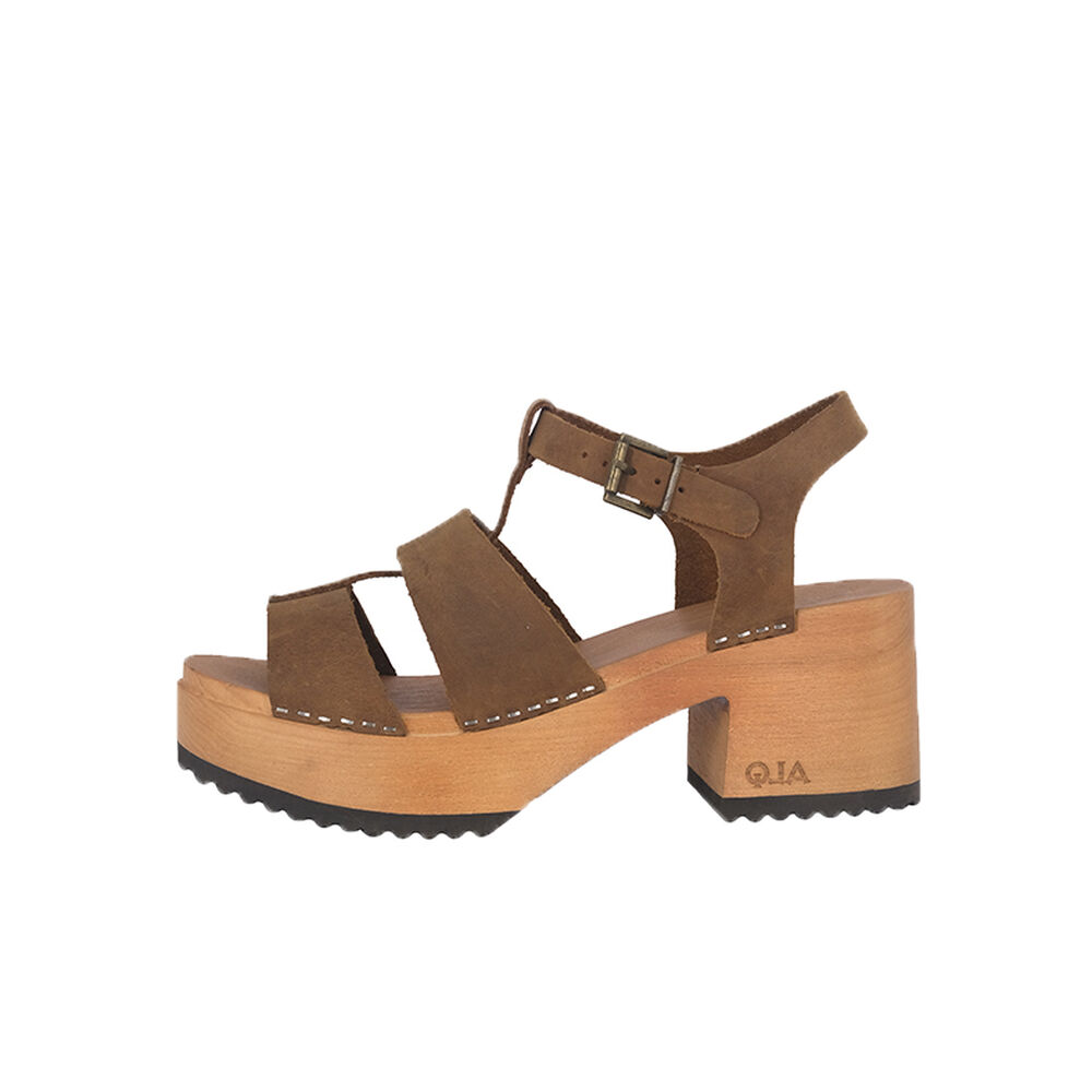Sandalia Plataforma Madera Lily Caramelo Alquimia image number 1.0