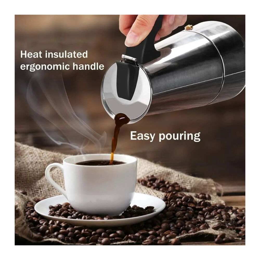 Cafetera Italiana Inoxidable Cafetera Espresso 4 Tazas image number 1.0