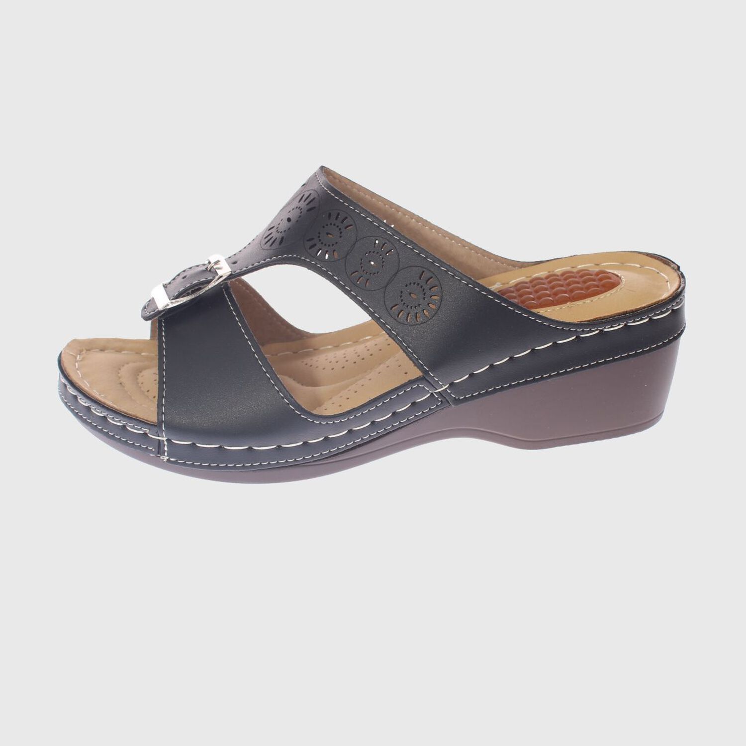 Sandalia Confort Negro Modelo Italiano Art. 5ask73325black image number 1.0