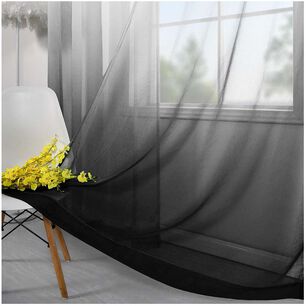 Pack De Visillo Degrade 140x220 Cm Negro