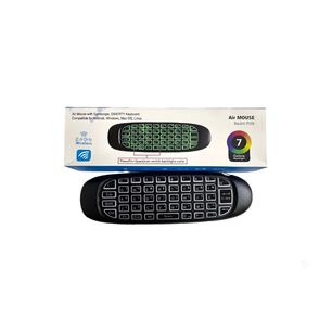 Air Mouse Teclado Qwerty Inal&aacute;mbrico Rgb 7 Colores Smart Tv Pc