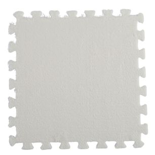 Pack 6 Alfombras Rompecabezas Felpa Shaggy 30x30 Cm Armables