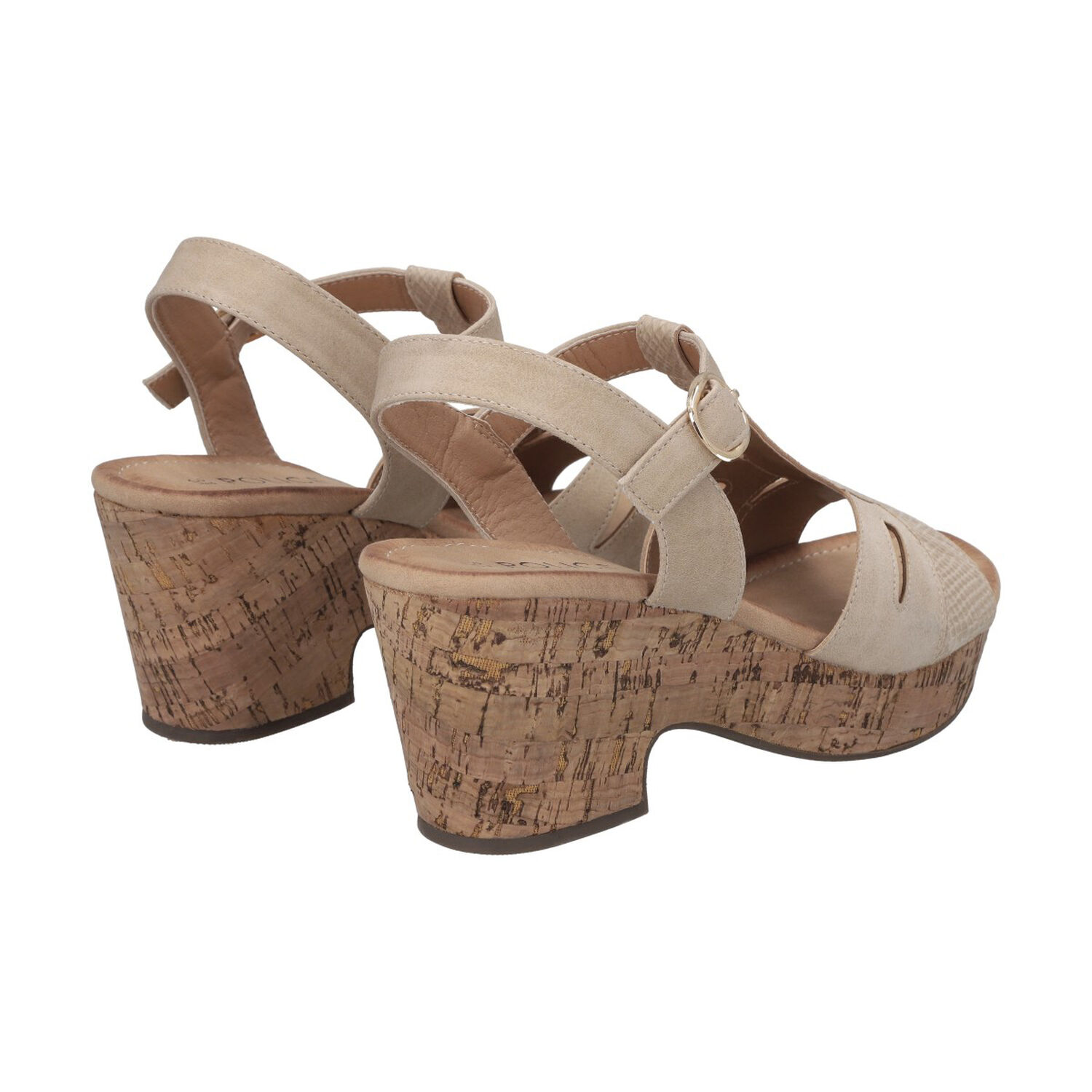 Sandalia Mujer Beige Mora Police image number 4.0