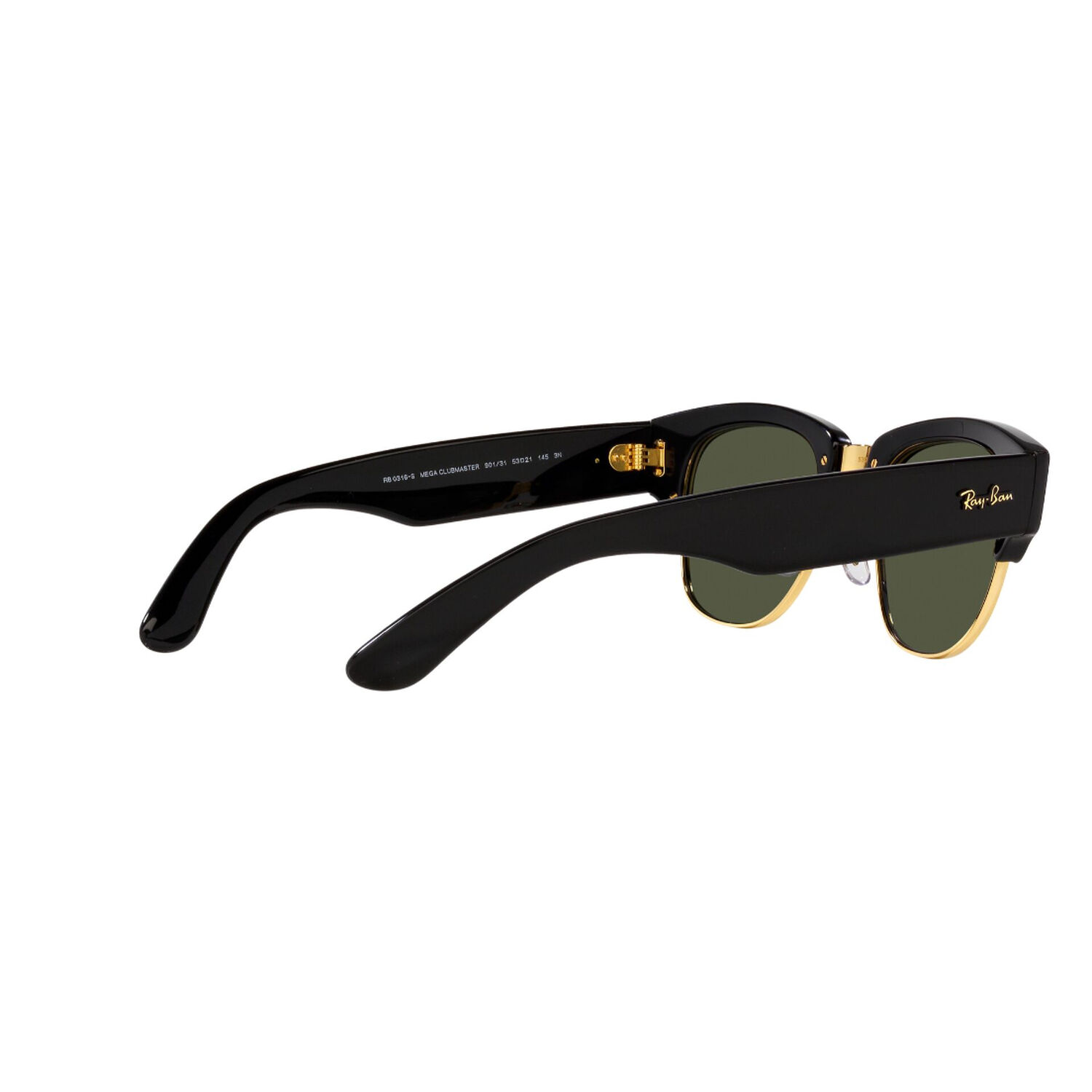 Lentes De Sol Mega Clubmaster Black On Arista Ray-ban image number 8.0