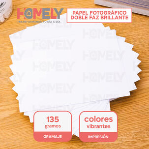 Papel Fotografico A4 Doble Faz Camara Foto Homely 50 Unidad
