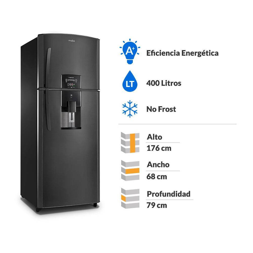 Refrigerador Top Freezer Mabe RMP410FZUC / No Frost / 400 Litros / A+ image number 1.0