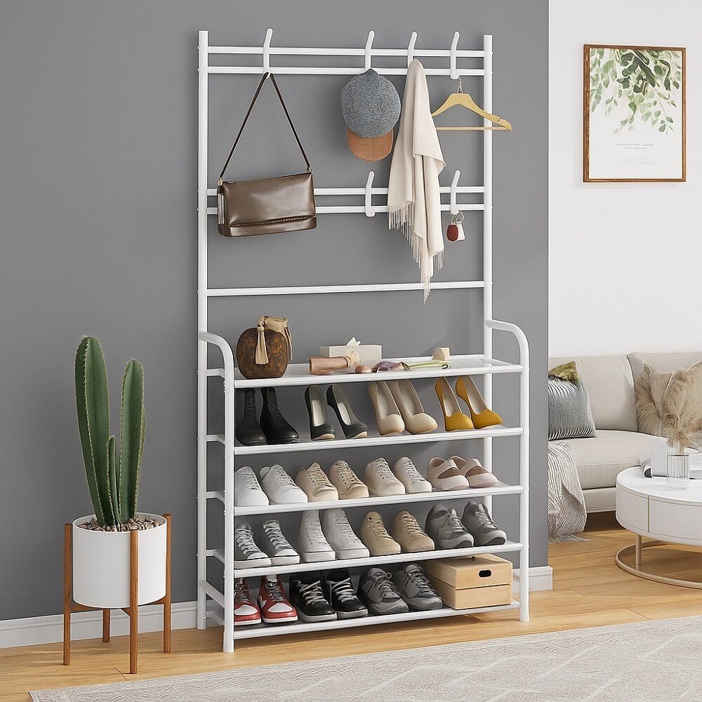 Organizador De Calzado Zapatos 5 Niveles Zapatero Perchero Color Blanco image number 10.0