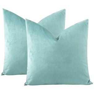 Pack De 02 Fundas De Coj&iacute;n De Terciopelo Suave 45x45 Mod17