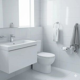 Kit 5 Accesorios Ba&ntilde;o Jabonera Toallero Percha Base Confort Color Cromo