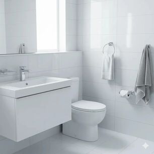 Kit 5 Accesorios Ba&ntilde;o Jabonera Toallero Percha Base Confort Color Cromo
